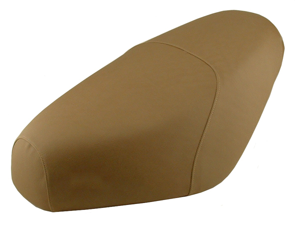 Tan Cafe Genuine Buddy Scooter Seat Cover Premium Faux Leather - Click Image to Close